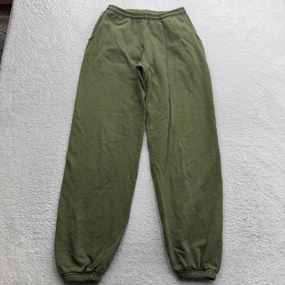 Los Angeles Apparel HF04 14oz Heavy Fleece Sweatpants Olive Green Mens Medium